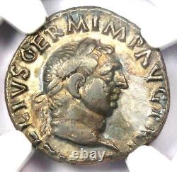 Vitellius AR Denarius Dolphin Ancient Roman Coin 69 AD Certified NGC Choice VF