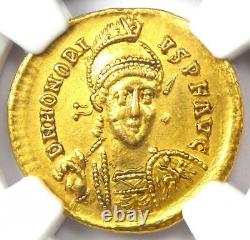 Western Roman Honorius AV Solidus Gold Coin 393-423 AD Certified NGC AU Rare