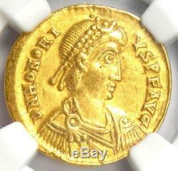 Western Roman Honorius AV Solidus Gold Coin 393-423 AD Certified NGC Choice XF