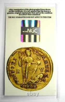 Western Roman Johannes AV Solidus Gold Coin 423-425 AD NGC XF (Certificate)