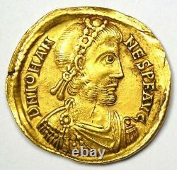 Western Roman Johannes AV Solidus Gold Coin 423-425 AD NGC XF (Certificate)