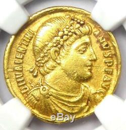 Western Roman Valentinian I AV Solidus Gold Coin 364-375 AD NGC Choice VF