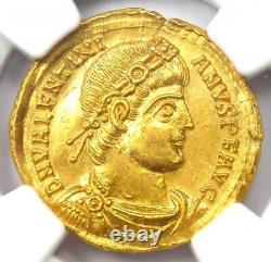 Western Roman Valentinian I AV Solidus Gold Konstan Coin 364-375 AD NGC MS UNC