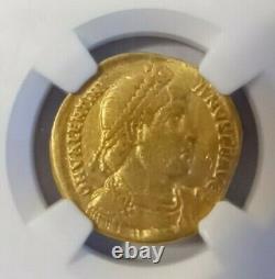 Western Roman, Valentinian I AV Solidus Gold Konstan Coin 364-375 AD NGC VF