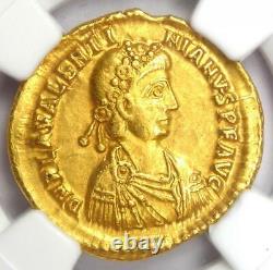 Western Roman Valentinian III AV Solidus Gold Coin 425-455 AD NGC Choice XF