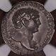 103 Ad Empereur Trajan Ancien Empire Romain Argent Denarius Coin Ngc Xf, Annona