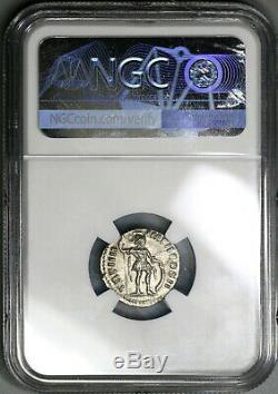 163 Lucius Verus Ngc Ms Empire Romain Denier Mars Mint État Coin (19060903c)