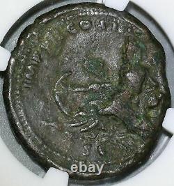 174 Ngc Ch Fine Marcus Aurèle Comme Tiber River God Roman Empire Coin (21082907c)