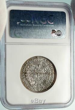1740 Autriche Saint-empire Romain Germanique Charles Karl VI Argent 1/4 Taler Coin Ngc I84782
