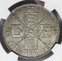 1887 Grande-bretagne 4 Shillings Double Florin Roman I Silver Coin Ngc Ms 63