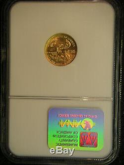 1988 $ 5 Gold Eagle, 1/10 Oz, Ngc Certifié Ms-69, Chiffres Romains -les Une Rare