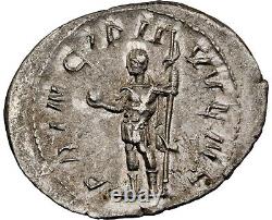 247 AD Philippe II en tant que César, pièce d'argent antoninien, Empire romain antique, NGC XF.