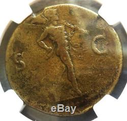 69-79 Empire Romain Vespasien Ae Sestertius Coin Ngc Bon Choix