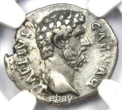 Aelius Caesar Ar Denarius Argent Pièce Romaine 136-138 Ad Ngc Vf 5/5 Surfaces