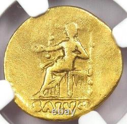 Ancien Nero Romain Av Aureus Gold Coin 54-68 Ad Certifié Ngc Fine Rare