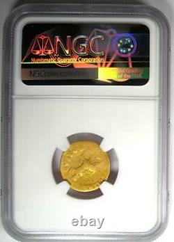 Ancien Nero Romain Av Aureus Gold Coin 54-68 Ad Certifié Ngc Vg Rare Coin
