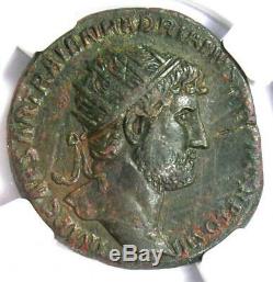 Ancien Romain Hadrien Ae Dupondius Monnaie 117-138 Certifié Ngc Xf (ef)