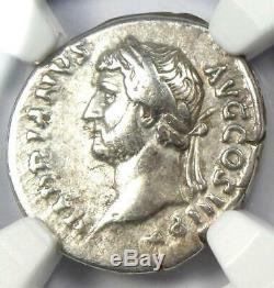 Ancien Romain Hadrien Ar Denarius Monnaie 117-138 Certifié Ngc Vf