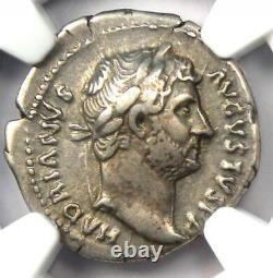 Ancien Romain Hadrien Ar Denarius Monnaie 117-138 Certifié Ngc Vf
