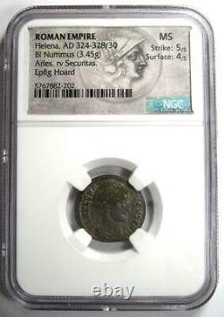Ancienne Romaine Helena Bi Nummus Ae3 Coin (324-328 Ad) Certifié Ngc Ms (unc)