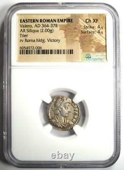 Ancient East Roman Valens Ar Siliqua Coin 364-378 Ad Certifié Ngc Choice Xf