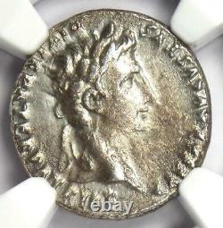 Ancient Roman Augustus Ar Denarius Coin 27 Av 14 Ad Certifié Ngc Choice Vf