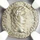 Ancient Roman Augustus Ar Denarius Coin 27 Bc 14 Ad Certifié Ngc Choice Au