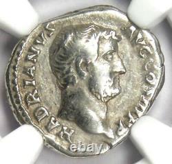Ancient Roman Hadrian Ar Denarius Coin 117-138 Ad Certifié Ngc Vf