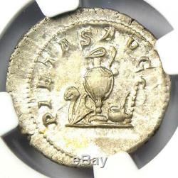 Ancient Roman Maximus Ar Denarius Argent Monnaie 235-238 Ad Certifié Ngc Au