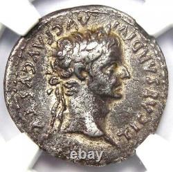 Ancient Roman Tiberius Ar Denarius Silver Coin 14-37 Ad Certifié Ngc Vf