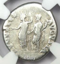 Antique Roman Nero Ar Denarius Coin 54-68 Ad Certifié Ngc Fine Rare Coin