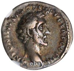 Antonin le Pieux AD 138-161 Empire romain NGC Denier en argent avec une belle patine