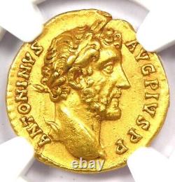 Antoninus Pie Gold Av Aureus Roman Coin 138-161 Ad Certifié Ngc Choice Xf