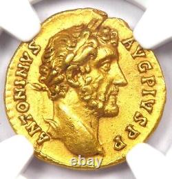Antoninus Pie Gold Av Aureus Roman Coin 138-161 Ad Certifié Ngc Choice Xf