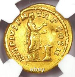 Antoninus Pie Gold Av Aureus Roman Coin 138-161 Ad Certifié Ngc Vf