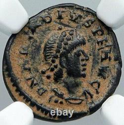 Arcadius Authentic 383ad Ancient Roman Coin Victory Angel Staurogramme Ngc I88729
