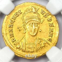 Arcadius Av Solidus Gold Ancienne Pièce D'or Romaine 383-408 Ad Ngc Choice Xf