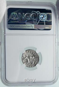 Augustaus Ancient 19bc Silver Roman Coin Normes Retournant De Parthia Ngc I86381