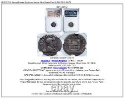 Augustaus Success Fortuna Déesses Ancien Argent Roman Coin Altar Ngc I86172
