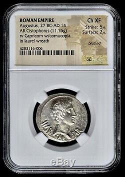 Auguste -27 14 Ad Cistophorus Ancien Empire Romain Capricorne Coin Ch Xf