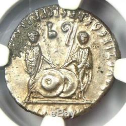 Auguste Ar Denier Silver Coin 27 Bc 14 Ad (lugdunum). Certifié Ngc Xf (ef)