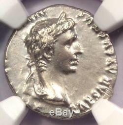 Auguste Romain Ar Denarius Coin Lugdunum 27 Av. J.-c. 14 Après Jc Ngc Au