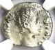 Augustus Ar Denarius Coin 15-13 Av. J.-c. (lugdunum) Certifié Ngc Vf (très Bon)
