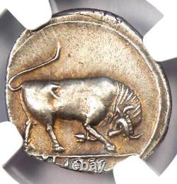 Augustus Ar Denarius Coin 15 Av. J.-c. (lugdunum) Certifié Ngc Au Rare À Au
