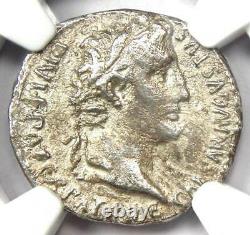 Augustus Ar Denarius Coin 27 Av. J.-c. - 14 Ad (lugdunum) Certifié Ngc Vf (très Fin)