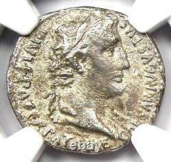 Augustus Ar Denarius Coin 27 Av. J.-c. - 14 Ad (lugdunum) Certifié Ngc Vf (très Fin)