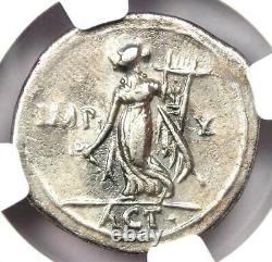 Augustus Ar Denarius Coin 27 Bc 14 Ad (lugdunum Mint). Certifié Ngc Choice Vf