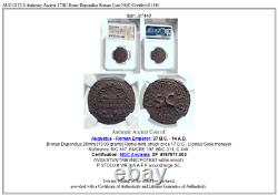 Augustus Authentic Ancient 17bc Rome Dupondius Roman Coin Ngc Certifié I81440
