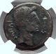Augustus & Divus Julius Caesar 38bc Monnaie Romaine Ancienne Sestertius Ngc I60214
