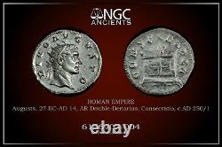 Augustus Ngc Xf Ancient Roman Coins, 27 Av. J.-c. 14. Consécratio, C Ad 250/1. A810